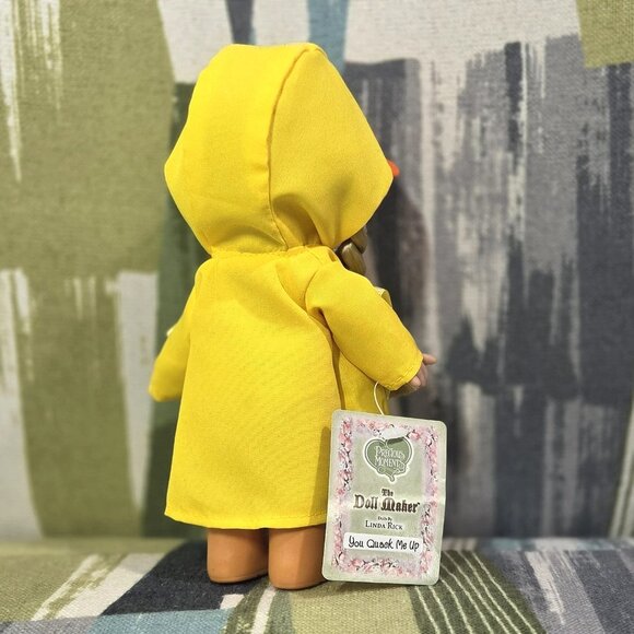 Vtg Precious Moments You Crack Me Up Doll Yellow Raincoat Duck Hat Wellies Colle - Picture 10 of 12